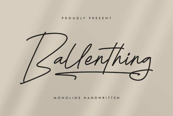 Ballenthing: A Elegant Script Font