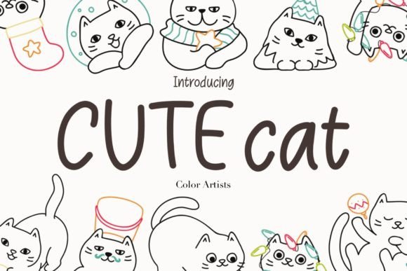 Cute Cat Font for Web Design