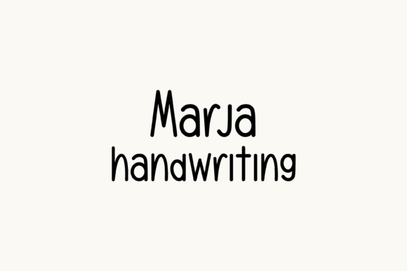 Marja: A Handwritten Font for Creative Makers