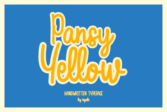 Pansy Yellow Font: Elegant Script for Editorial Design