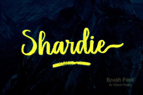 Shardie: A Handwritten Brush Script Font