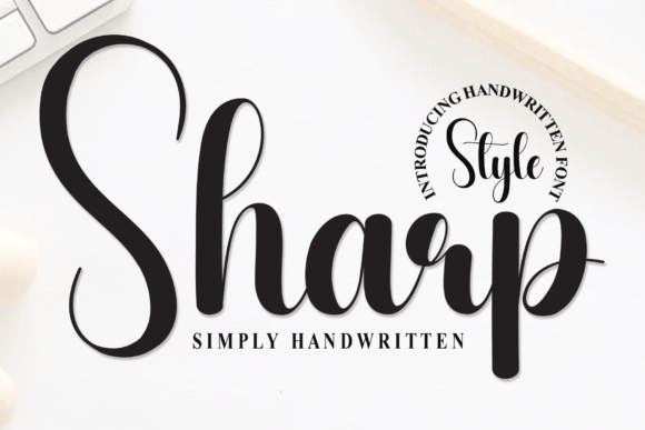 Sharp Font: Elegant Script for Craft Projects