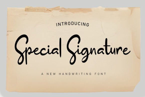 Special Signature Font