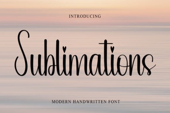 Sublimations Font: Elegant Handwritten Style